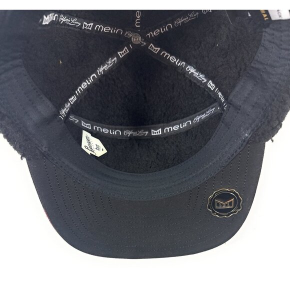 Melin Thermal Lumberjack Strapback Hat Red Black Ear Flap Warm Winter - Picture 11 of 11